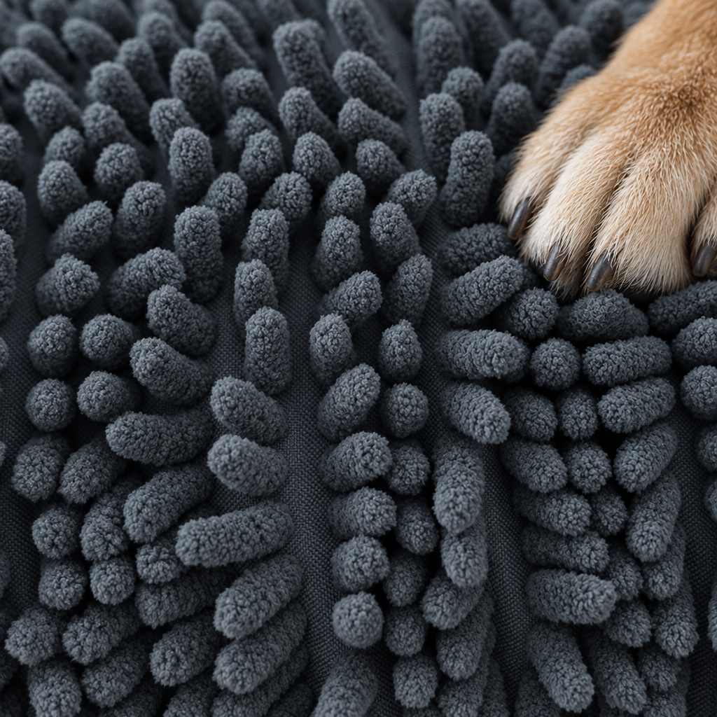 Close-up van de zachte, superabsorberende stof van de Towel Hoes Charcoal